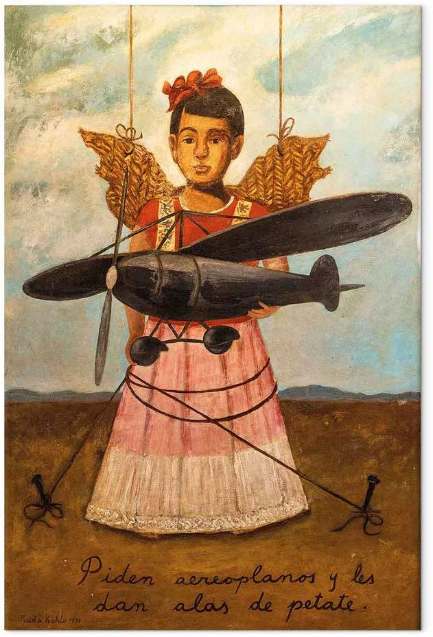 Artgeist Paveikslas - Frida Kahlo – They Asked for Planes and Got Straw Wings