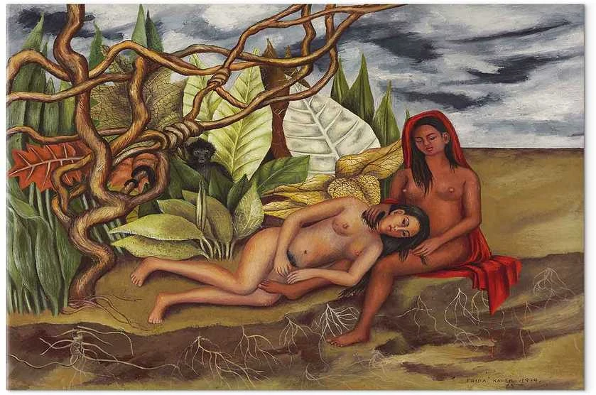 Artgeist Paveikslas - Frida Kahlo – Two Nudes in a Forest (The Earth Itself)