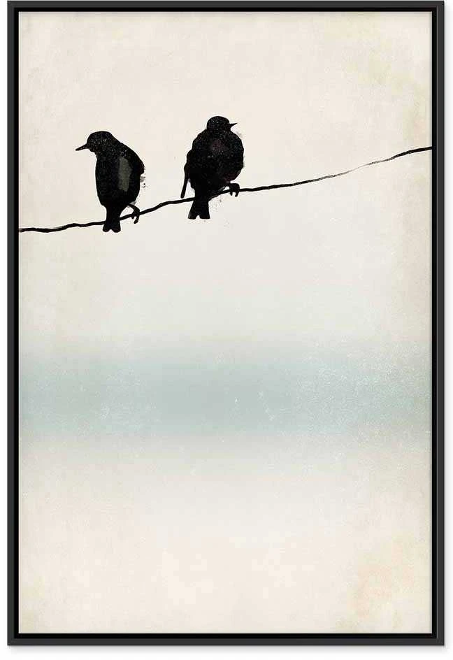 Artgeist Paveikslas - Frozen Sparrows (1 Part) Vertical