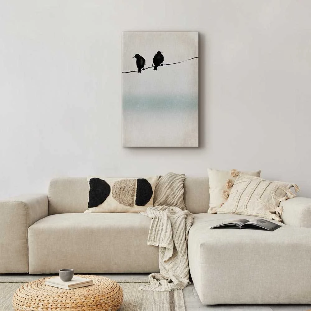 Artgeist Paveikslas - Frozen Sparrows (1 Part) Vertical