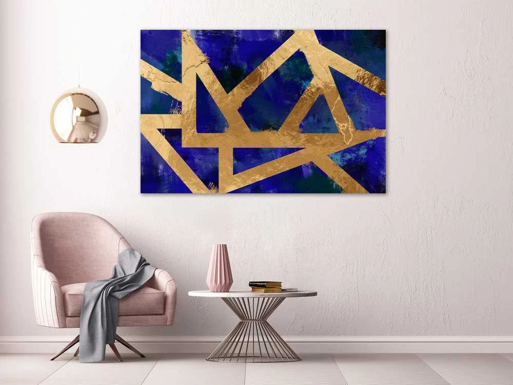 Artgeist Paveikslas - Golden Geometry (1 Part) Wide
