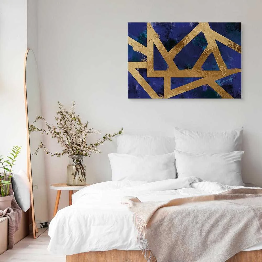 Artgeist Paveikslas - Golden Geometry (1 Part) Wide