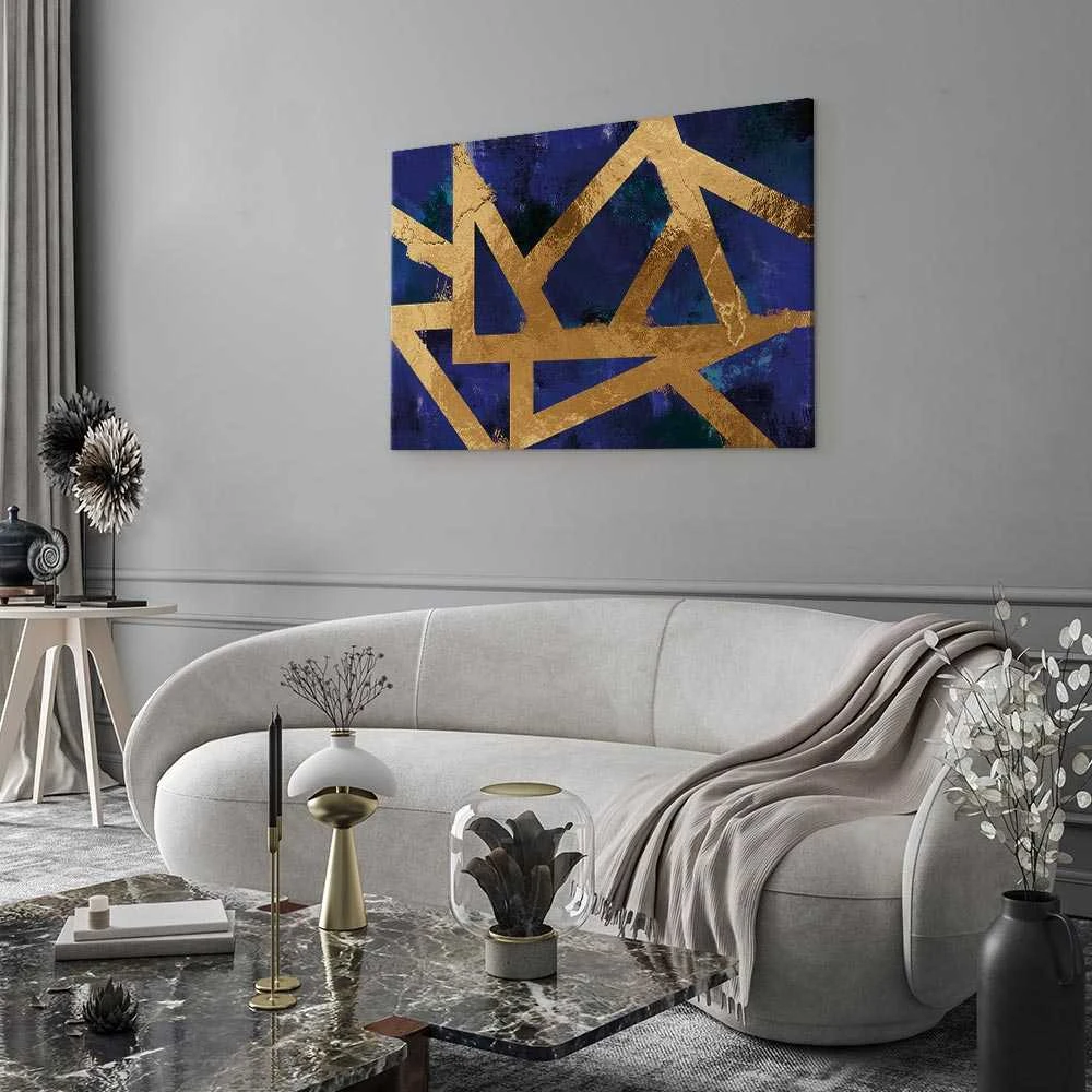 Artgeist Paveikslas - Golden Geometry (1 Part) Wide