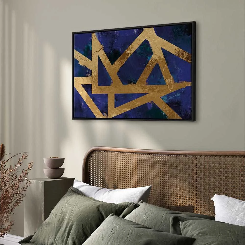Artgeist Paveikslas - Golden Geometry (1 Part) Wide