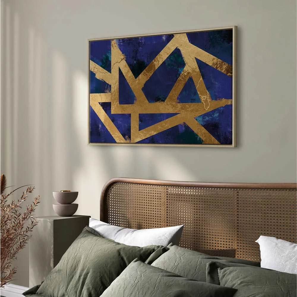 Artgeist Paveikslas - Golden Geometry (1 Part) Wide