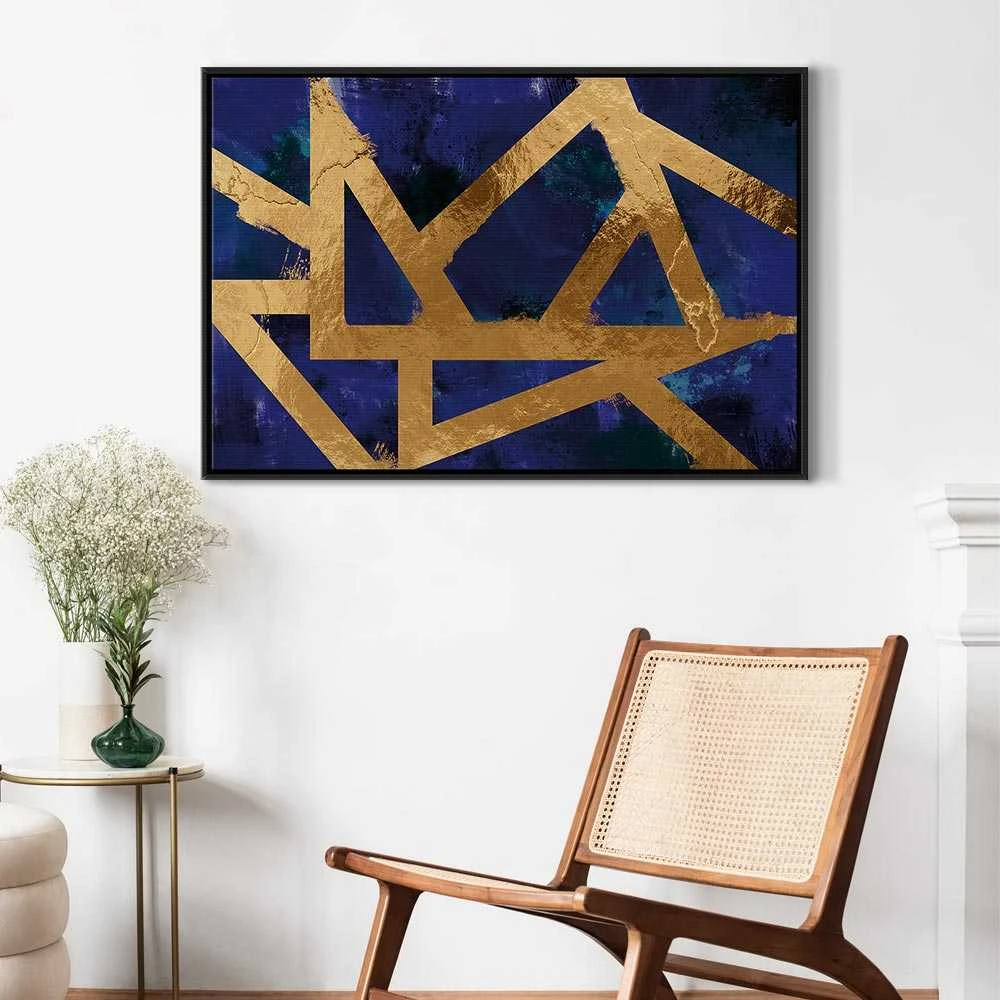 Artgeist Paveikslas - Golden Geometry (1 Part) Wide