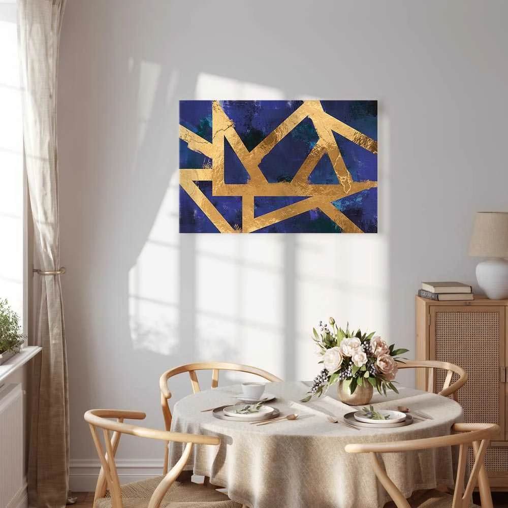 Artgeist Paveikslas - Golden Geometry (1 Part) Wide