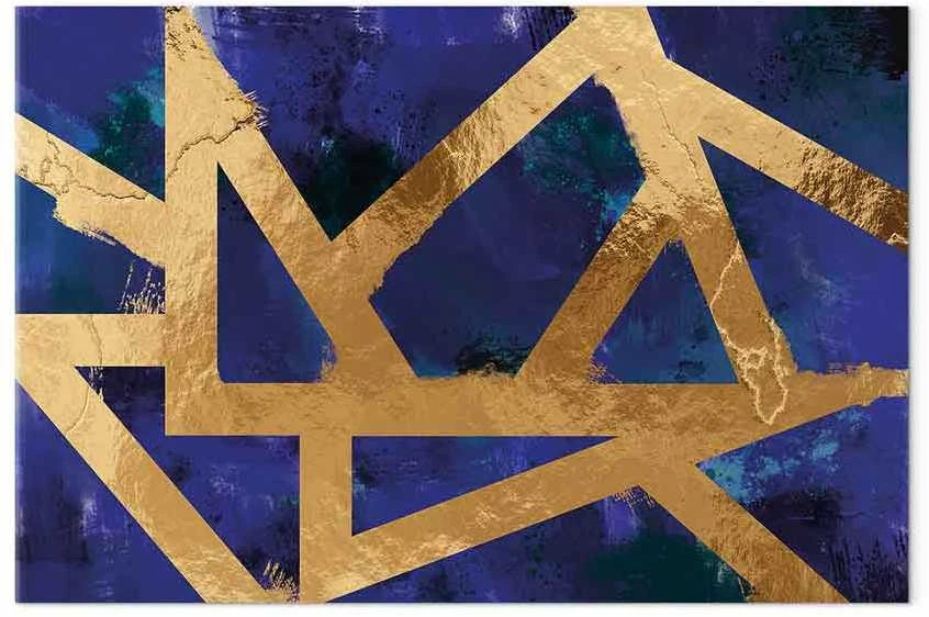 Artgeist Paveikslas - Golden Geometry (1 Part) Wide