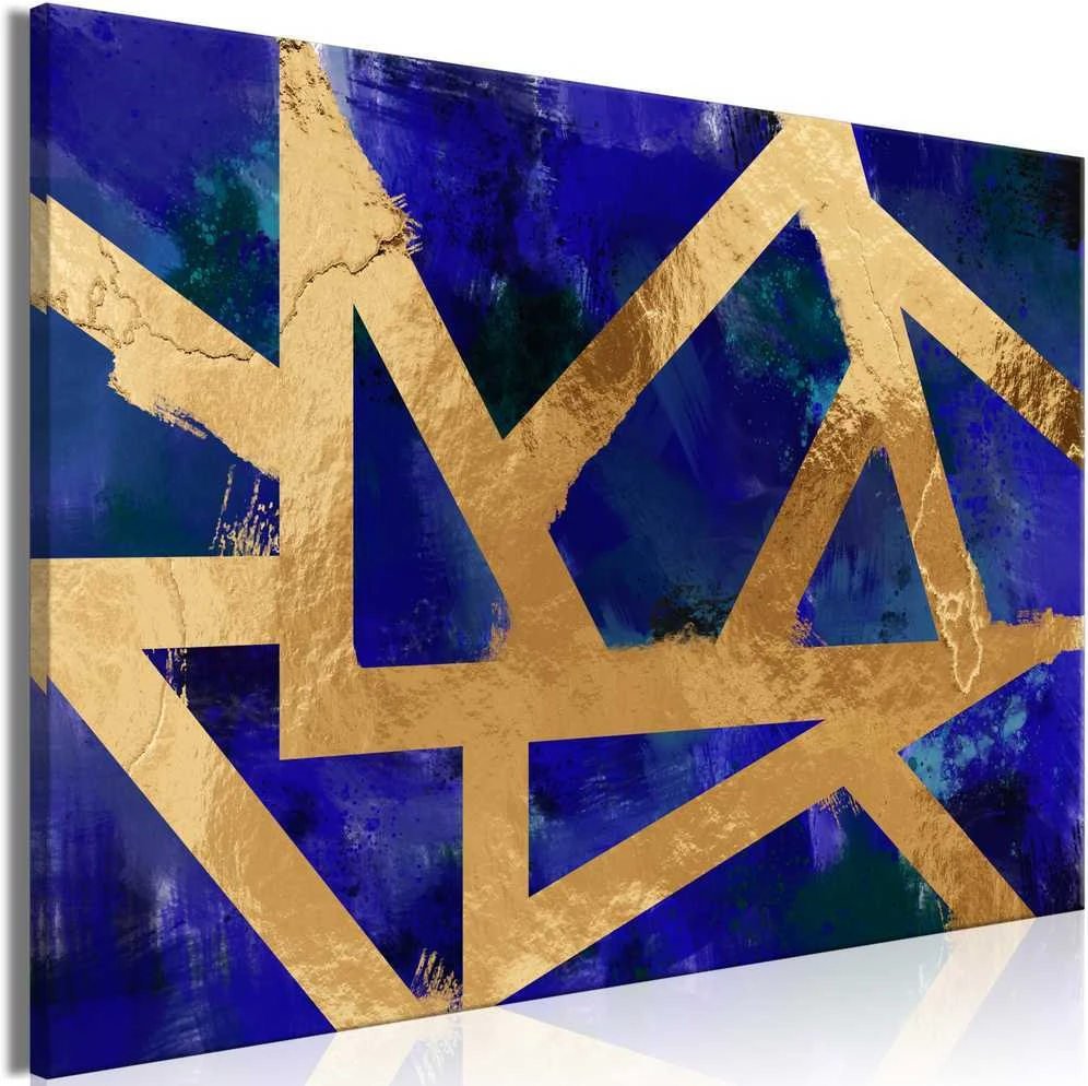 Artgeist Paveikslas - Golden Geometry (1 Part) Wide