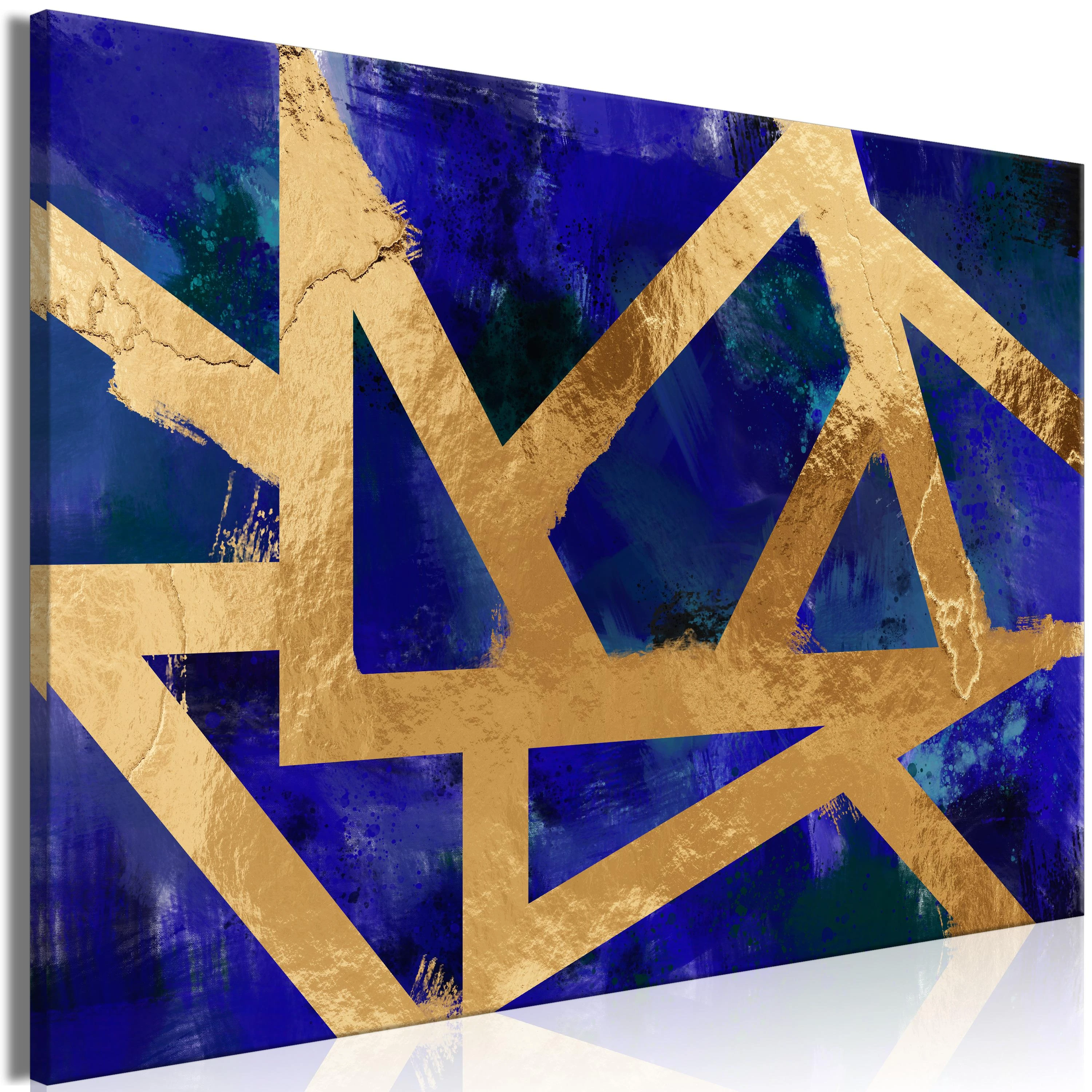 Artgeist Paveikslas - Golden Geometry (1 Part) Wide