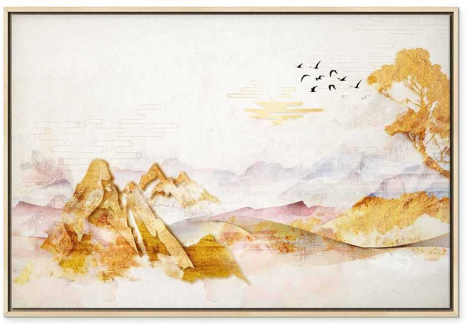 Artgeist Paveikslas - Golden Mountains (1 Part) Wide