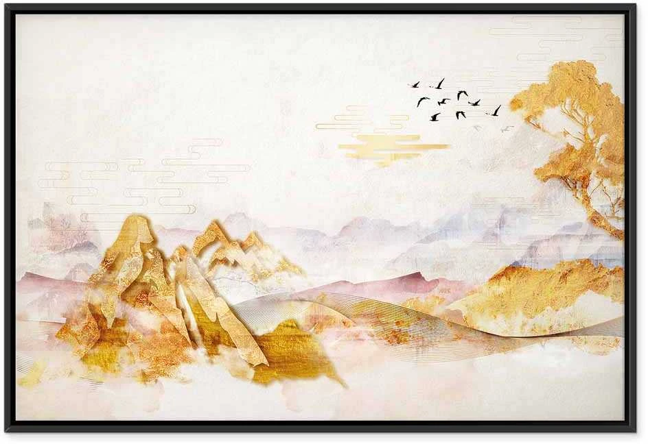 Artgeist Paveikslas - Golden Mountains (1 Part) Wide