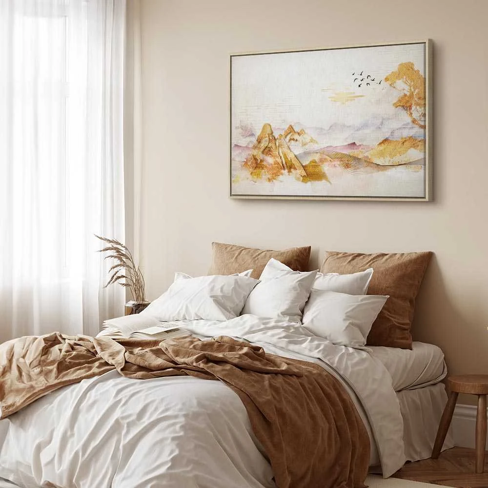 Artgeist Paveikslas - Golden Mountains (1 Part) Wide