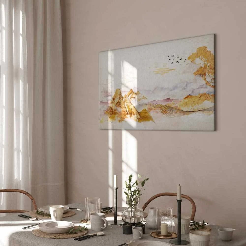 Artgeist Paveikslas - Golden Mountains (1 Part) Wide