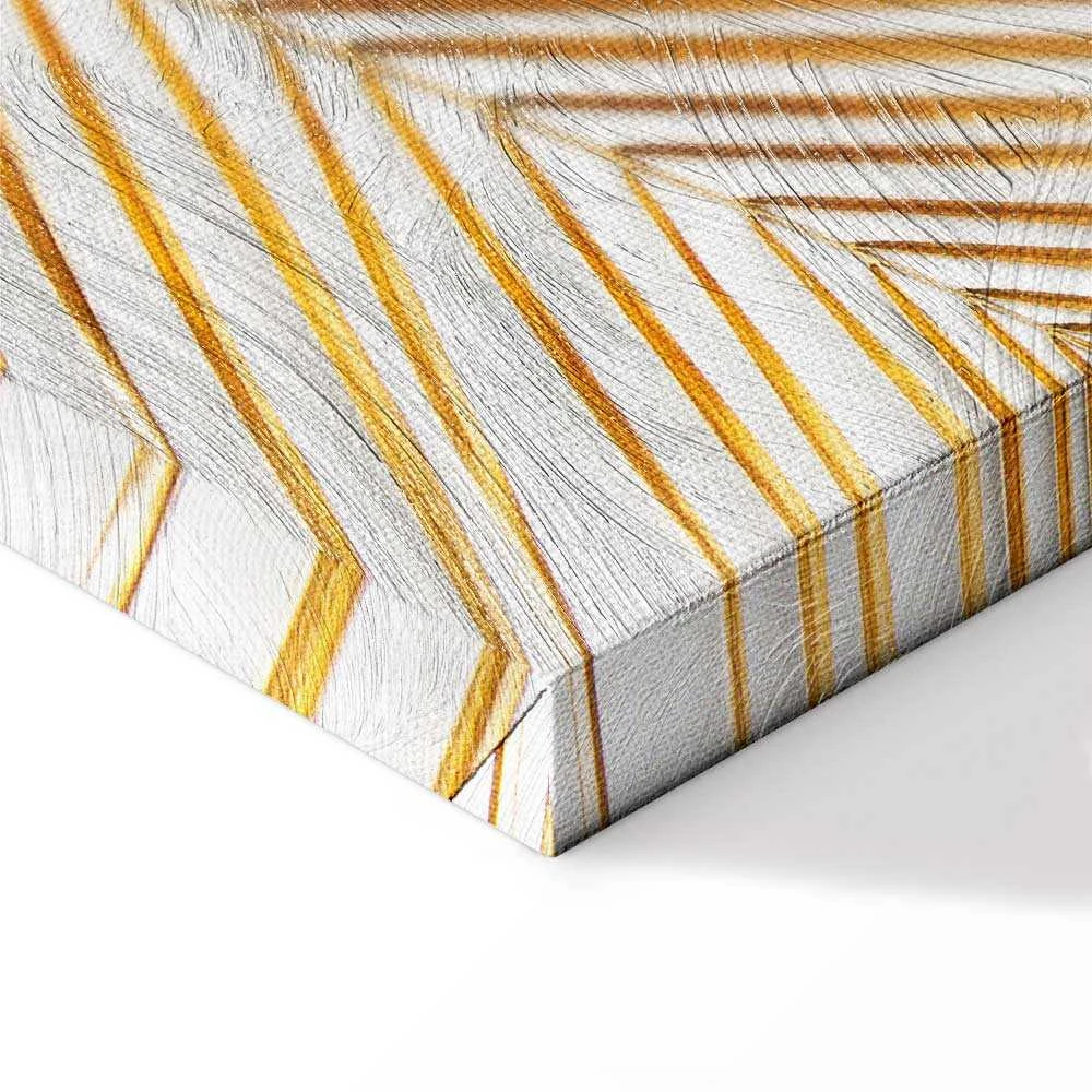 Artgeist Paveikslas - Golden Palm Leaves (1 Part) Vertical