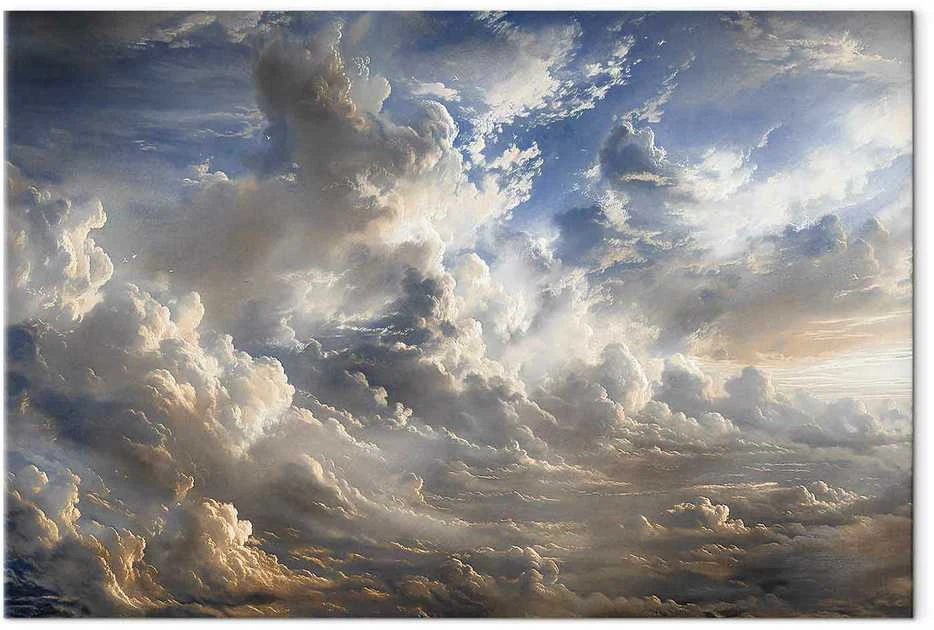 Artgeist Paveikslas - Golden Reflections on Clouds Foretelling Dusk