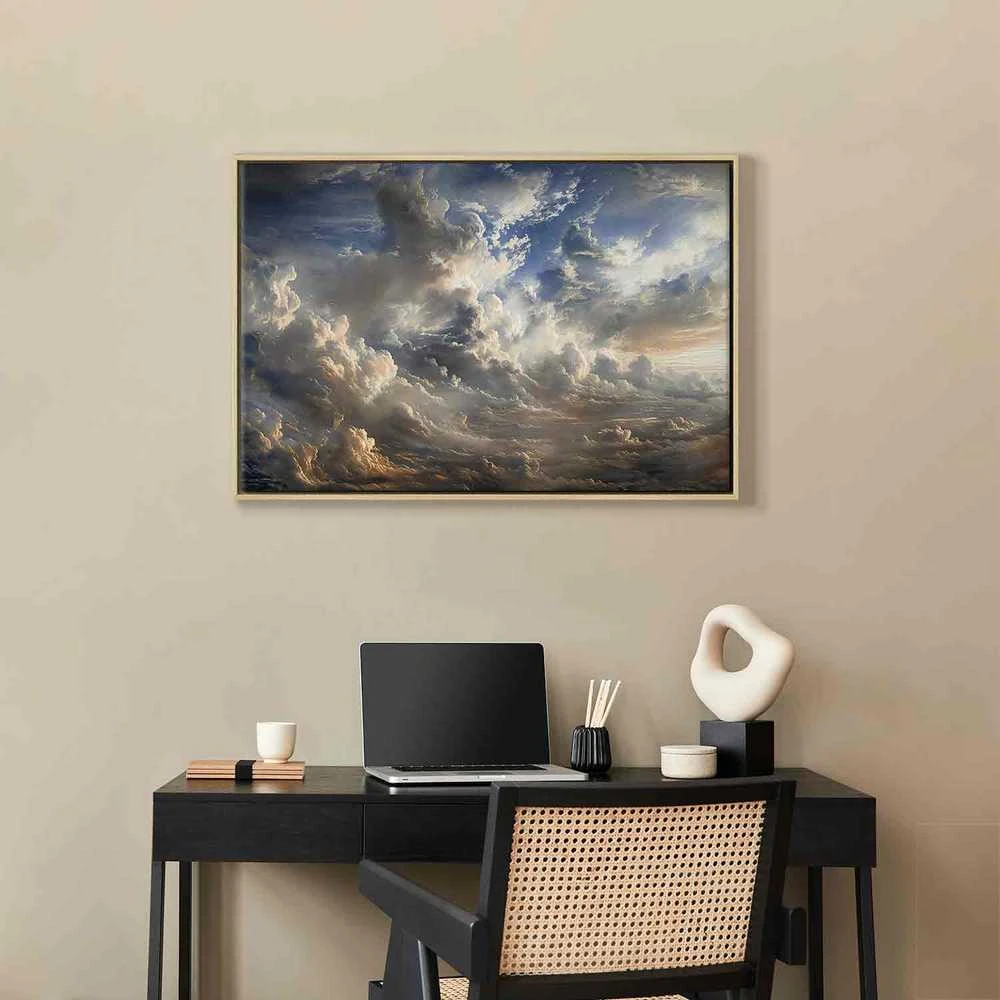 Artgeist Paveikslas - Golden Reflections on Clouds Foretelling Dusk