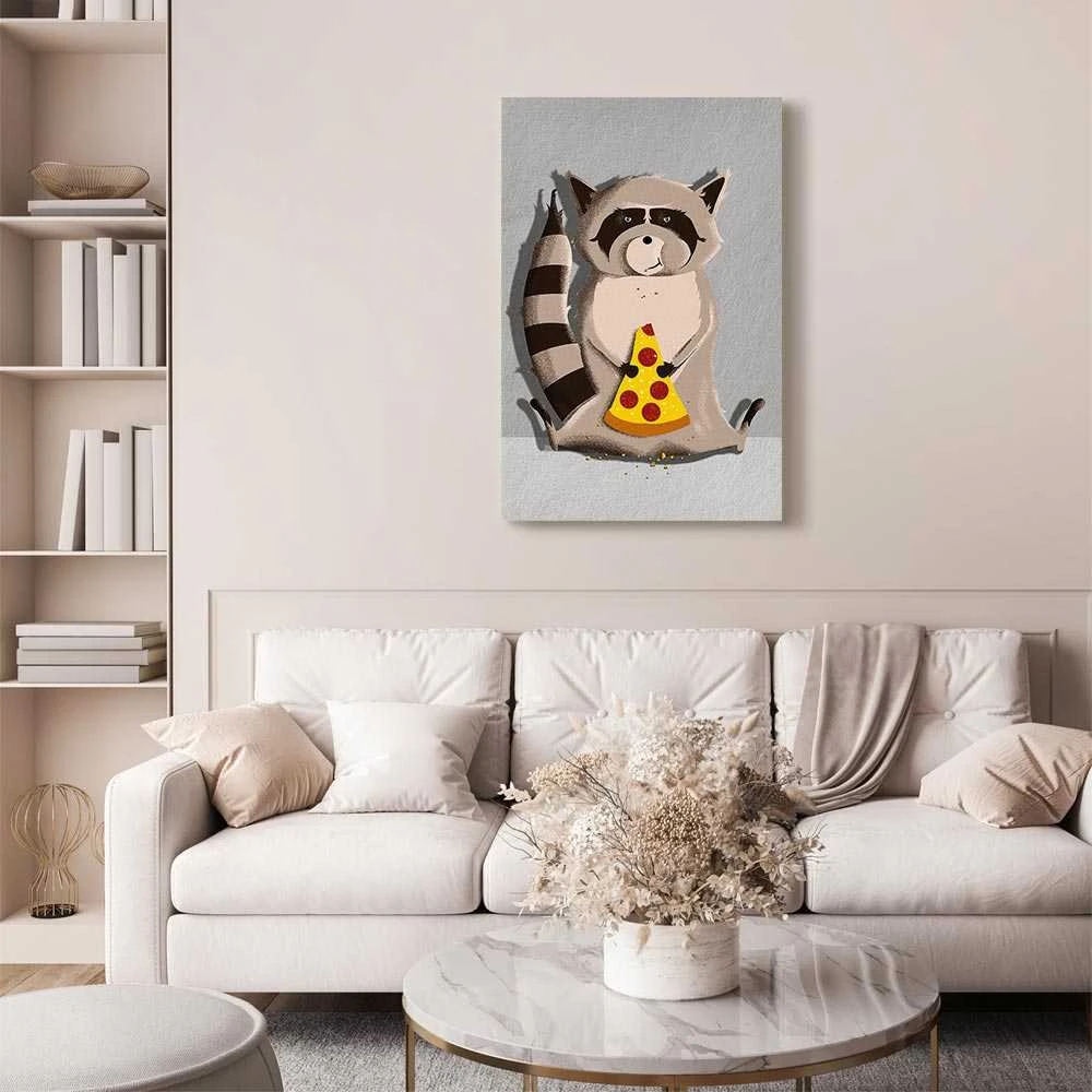 Artgeist Paveikslas - Gourmand Raccoon (1 Part) Vertical