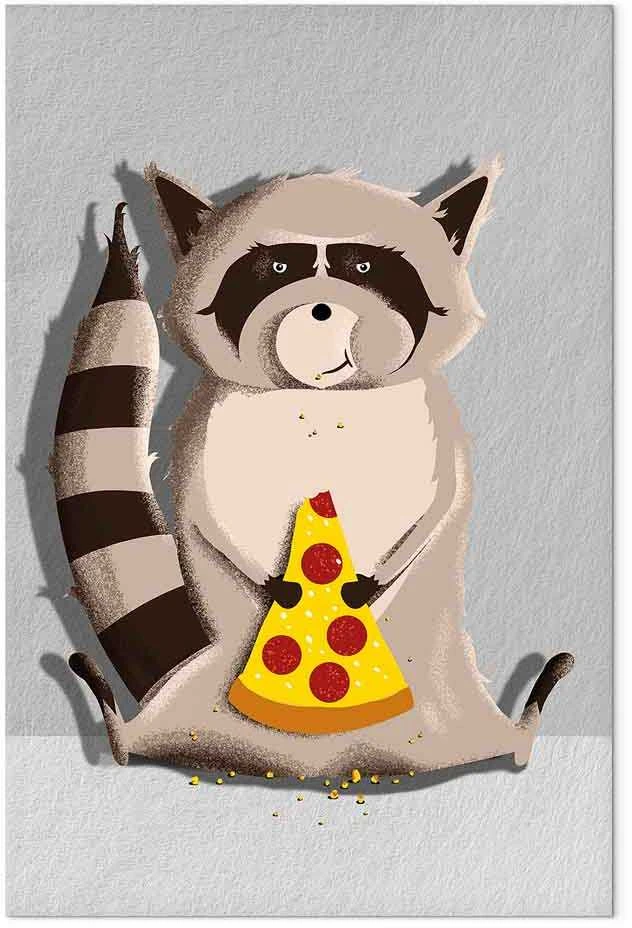 Artgeist Paveikslas - Gourmand Raccoon (1 Part) Vertical