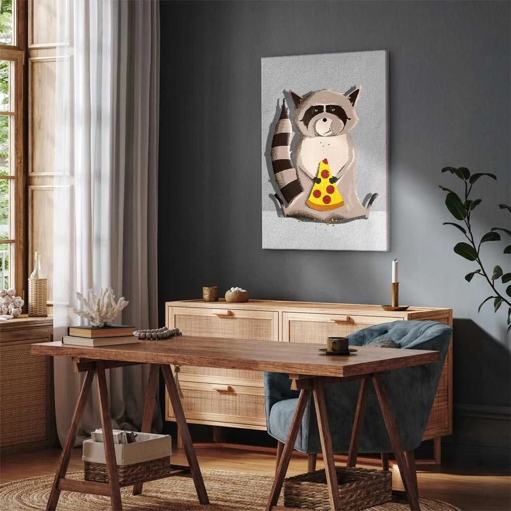 Artgeist Paveikslas - Gourmand Raccoon (1 Part) Vertical