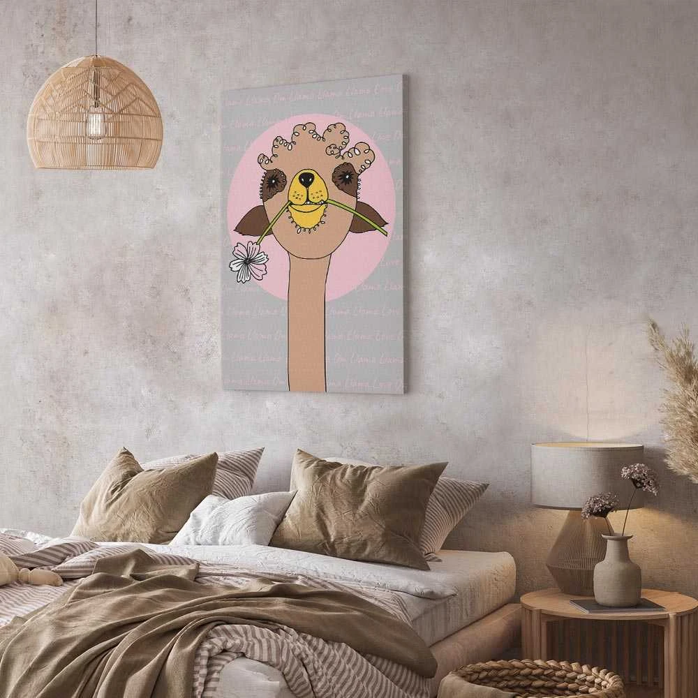 Artgeist Paveikslas - Happy Llama (1 Part) Vertical