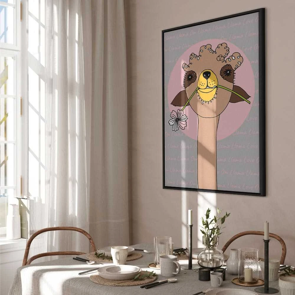 Artgeist Paveikslas - Happy Llama (1 Part) Vertical