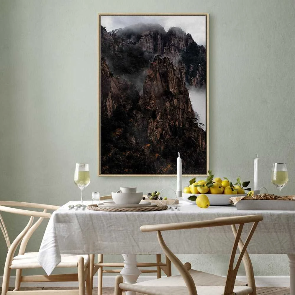 Artgeist Paveikslas - Heart of Mountain Landscape (1-part) - Clouds Amid Rocks