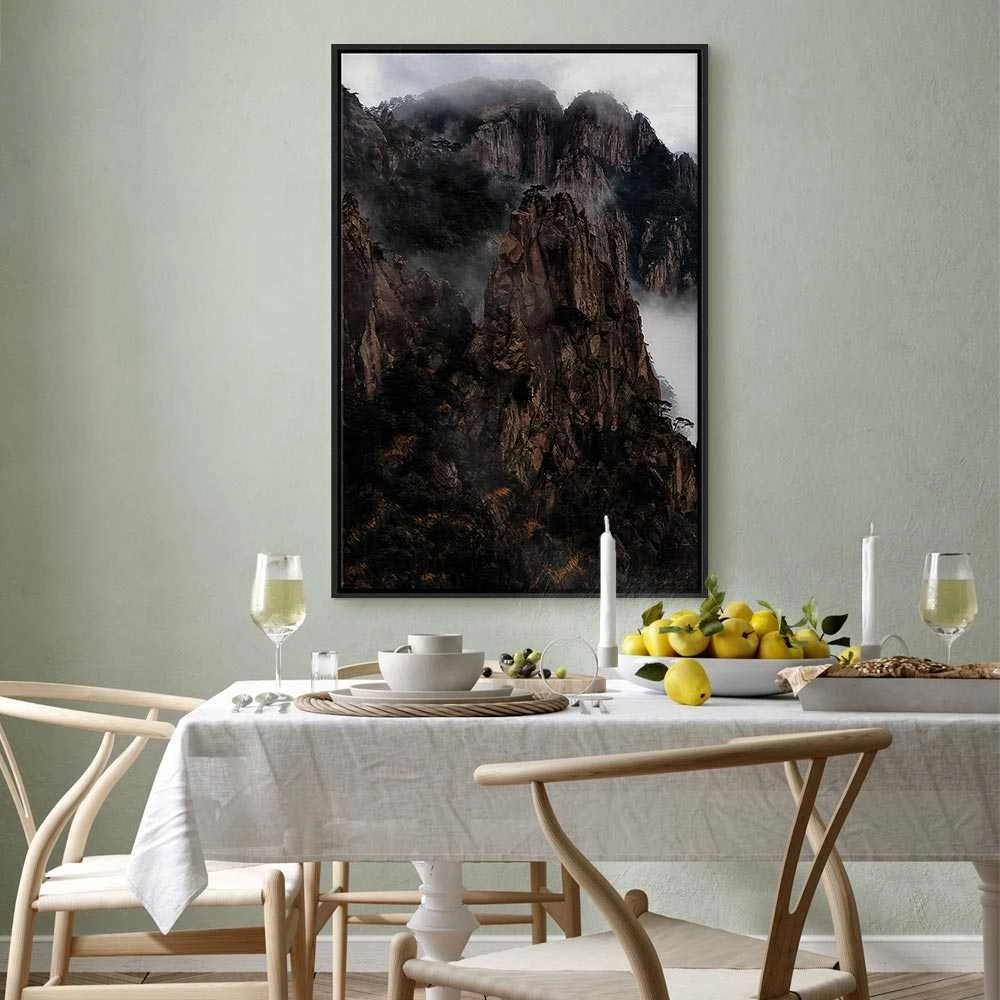 Artgeist Paveikslas - Heart of Mountain Landscape (1-part) - Clouds Amid Rocks
