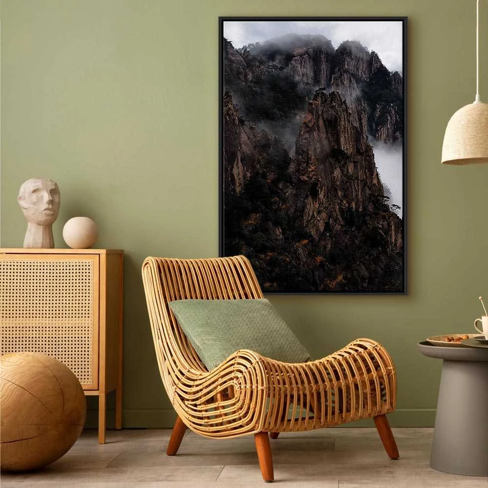 Artgeist Paveikslas - Heart of Mountain Landscape (1-part) - Clouds Amid Rocks