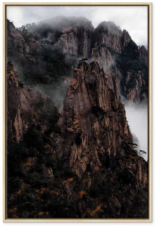 Artgeist Paveikslas - Heart of Mountain Landscape (1-part) - Clouds Amid Rocks