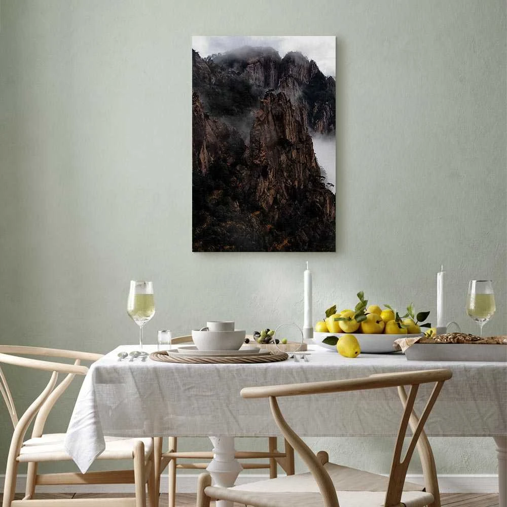 Artgeist Paveikslas - Heart of Mountain Landscape (1-part) - Clouds Amid Rocks