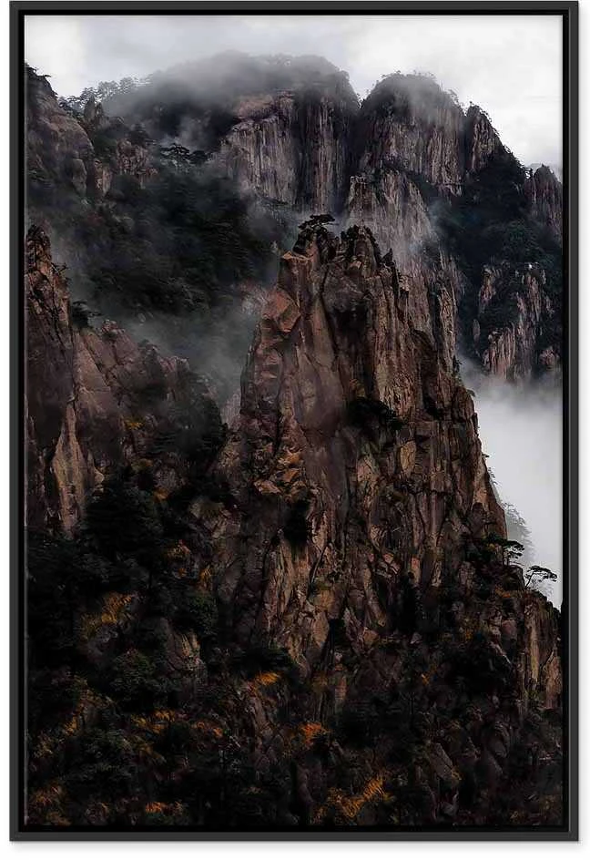 Artgeist Paveikslas - Heart of Mountain Landscape (1-part) - Clouds Amid Rocks