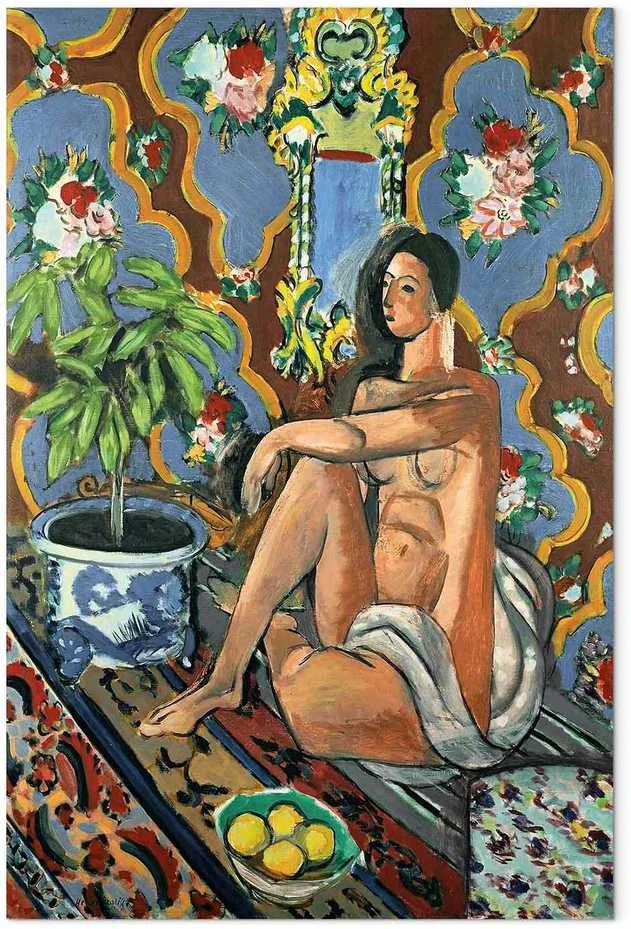 Artgeist Paveikslas - Henri Matisse – Decorative Figure on Ornamental Ground