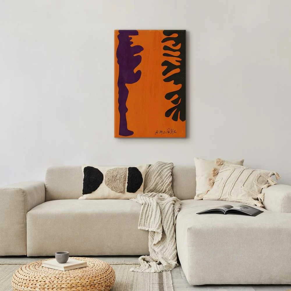 Artgeist Paveikslas - Henri Matisse – Juodas and Violet Arabesques on Oranžinis