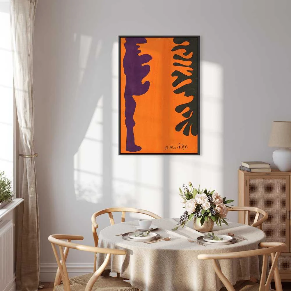 Artgeist Paveikslas - Henri Matisse – Juodas and Violet Arabesques on Oranžinis