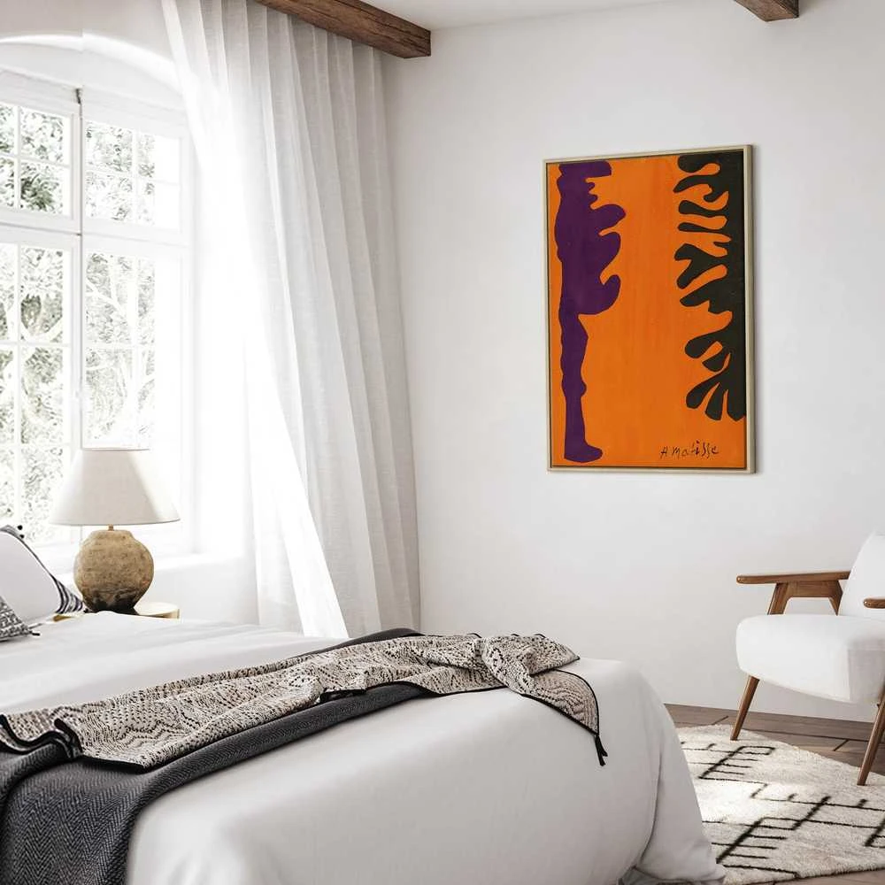 Artgeist Paveikslas - Henri Matisse – Juodas and Violet Arabesques on Oranžinis