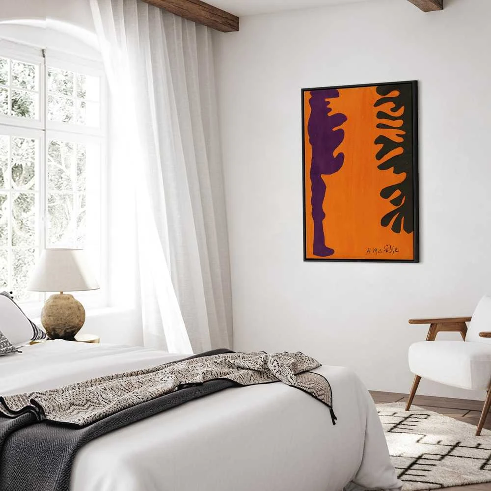 Artgeist Paveikslas - Henri Matisse – Juodas and Violet Arabesques on Oranžinis