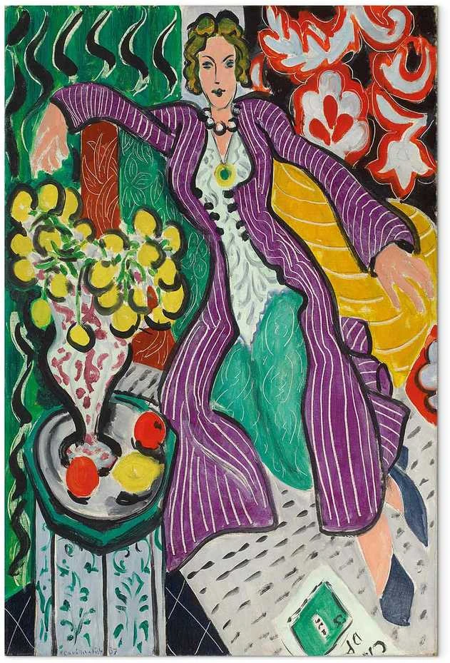 Artgeist Paveikslas - Henri Matisse – Woman in a Violetinė Coat