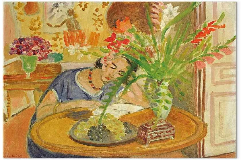 Artgeist Paveikslas - Henri Matisse – Woman with Gladioli