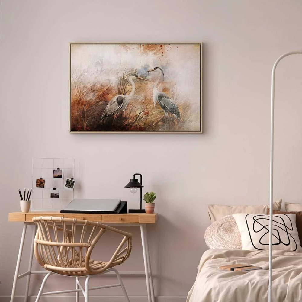 Artgeist Paveikslas - Herons on the Hunt (1 Part) Wide