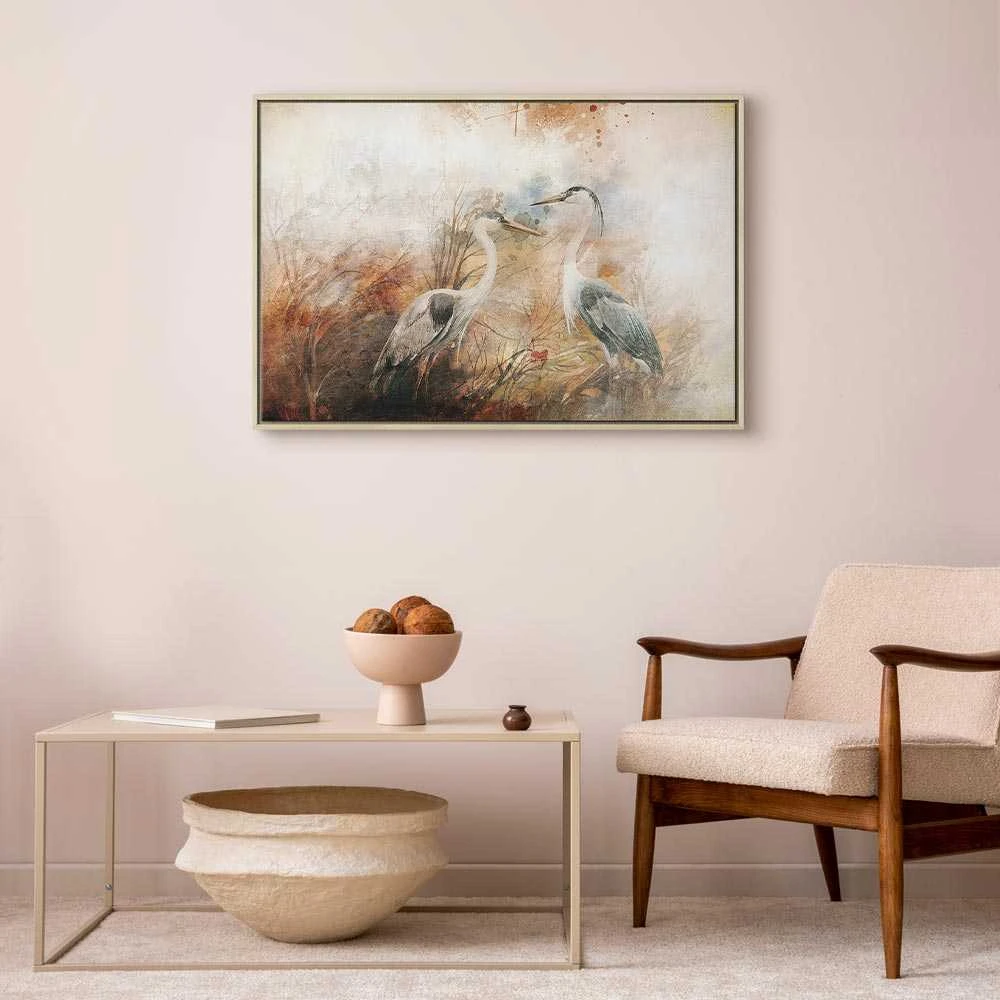 Artgeist Paveikslas - Herons on the Hunt (1 Part) Wide