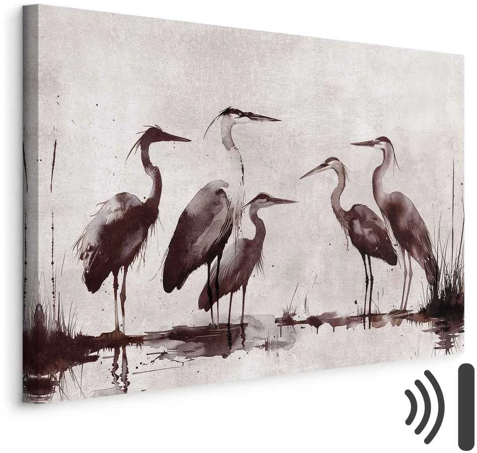 Artgeist Paveikslas - Herons painted with ink