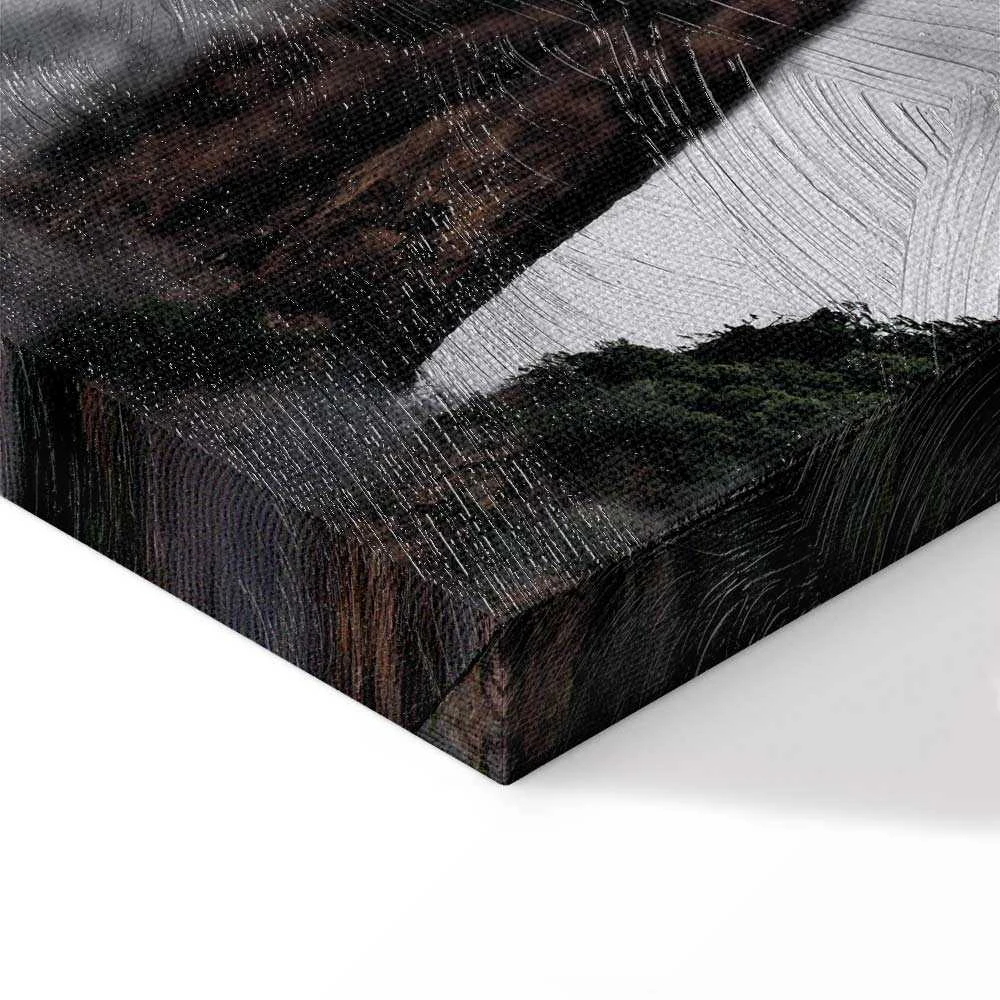Artgeist Paveikslas - High Mountains in Mist (1-part) - Landscape of Clouds Amid Rocks