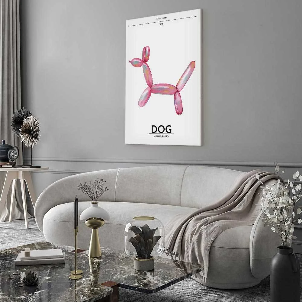 Artgeist Paveikslas - Holo-Dog - Colorful Dog in Retro Style
