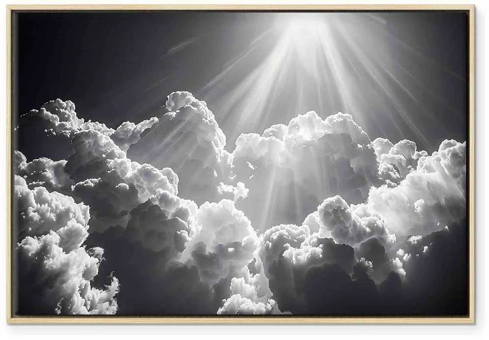 Artgeist Paveikslas - Hope in the Clouds: Inspiring Rays of the Sun – Awaken Emotions