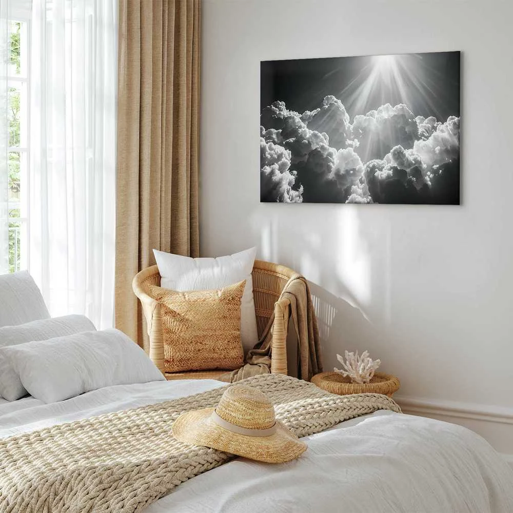 Artgeist Paveikslas - Hope in the Clouds: Inspiring Rays of the Sun – Awaken Emotions