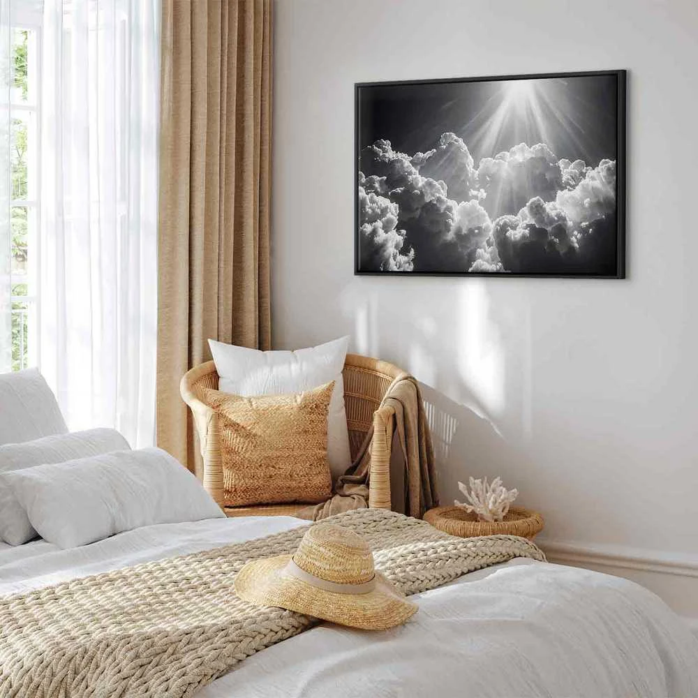 Artgeist Paveikslas - Hope in the Clouds: Inspiring Rays of the Sun – Awaken Emotions