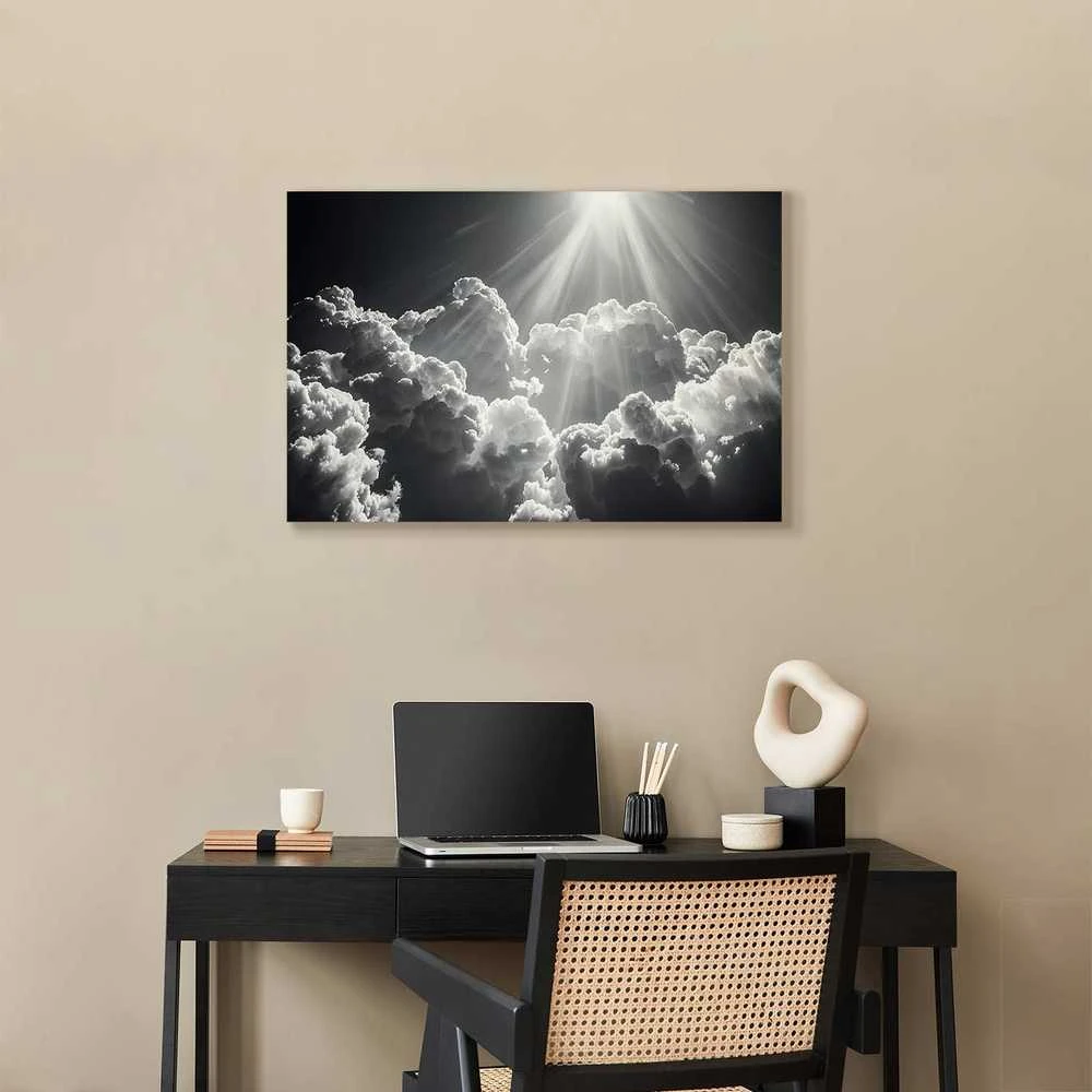 Artgeist Paveikslas - Hope in the Clouds: Inspiring Rays of the Sun – Awaken Emotions