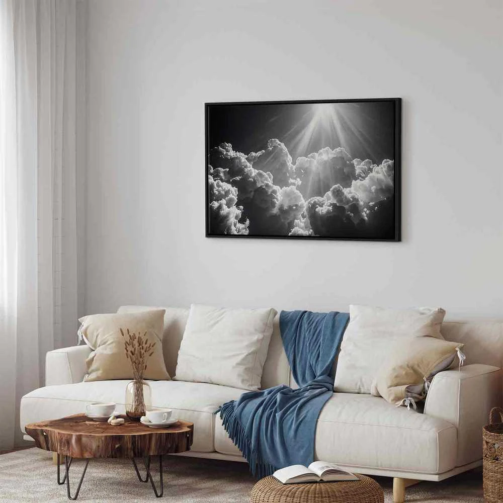 Artgeist Paveikslas - Hope in the Clouds: Inspiring Rays of the Sun – Awaken Emotions
