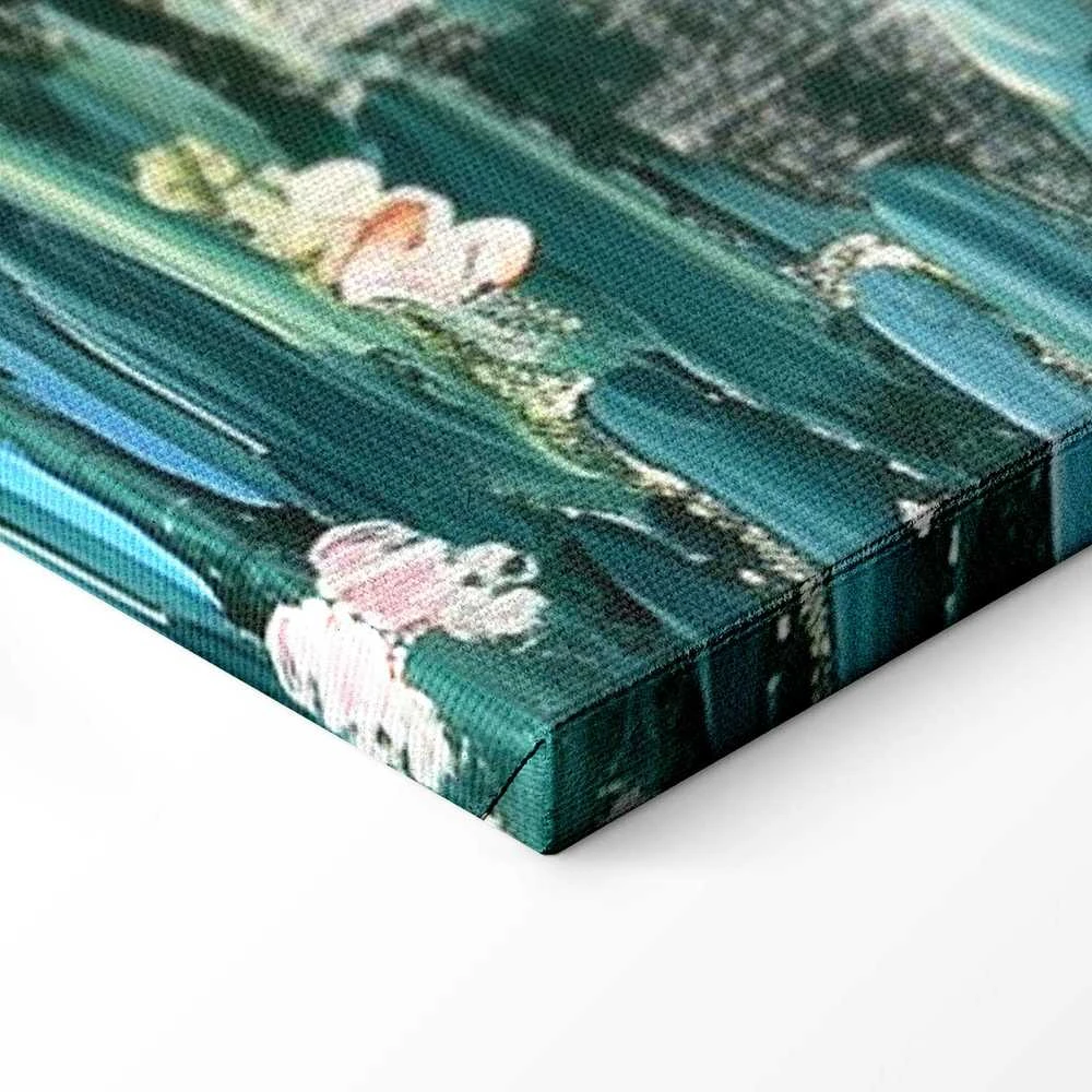 Artgeist Paveikslas - Impressionist bridge - painting of a bridge against a picturesque background